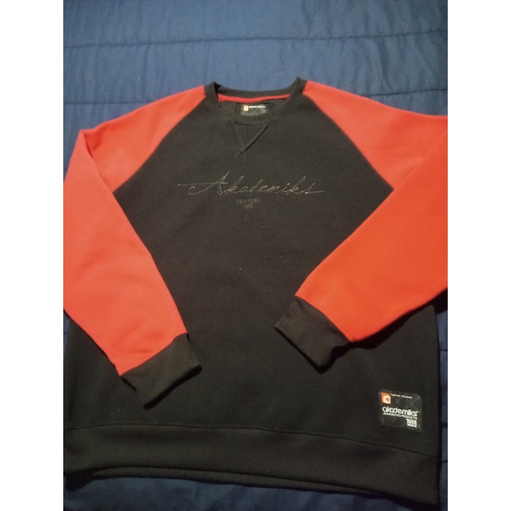 Akademiks Pullover Men's 4X Red Block Colorblock Vintage‎ Y2K 90's 1999 W18